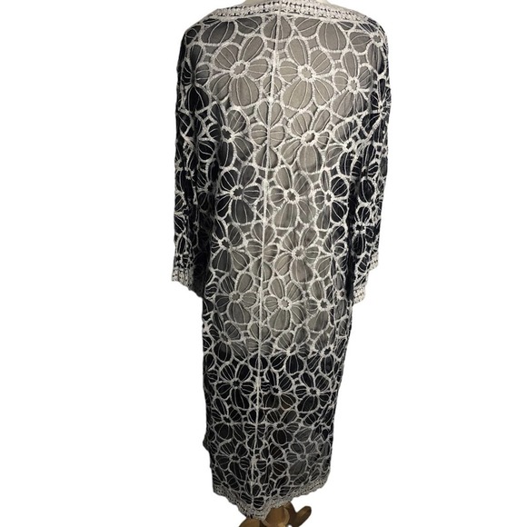 LACE floral embroidered Beach Swim Cover Up Glam Vacation Holiday - Picture 6 of 8